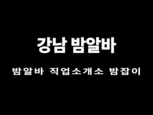 강남 밤알바